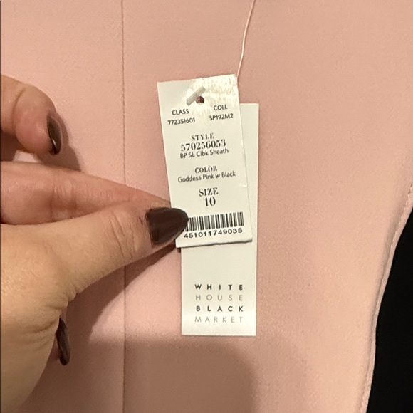 White House Black Market Blush and Black Dress - Picture 2 of 8